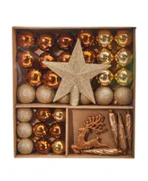 Holiday Christmas Piece Lux Shatterproof Ornament Set