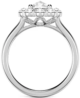 Art Carved Diamond Rose-Cut Oval Halo Engagement Ring (7/8 ct. t.w.) in 14k White, Yellow or Rose Gold