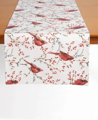 Cardinal with Berries Table Runner, 72" x 14"