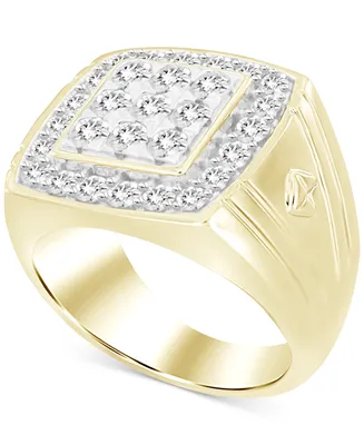 Men's Diamond Framed Cluster Ring (2 ct. t.w.) in 10k Gold