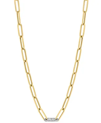 Effy Diamond Paperclip 18" Statement Necklace (1/2 ct. t.w.) in 14k Two-Tone Gold