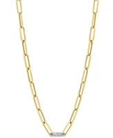 Effy Diamond Paperclip 18" Statement Necklace (1/2 ct. t.w.) in 14k Two-Tone Gold