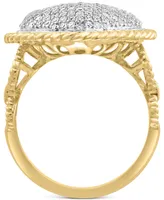 Effy Diamond Pave Heart Ring (3/4 ct. t.w.) in 14k Two-Tone Gold