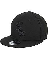 Chicago White Sox Black On Black 9Fifty Team Snapback Adjustable Hat - Black