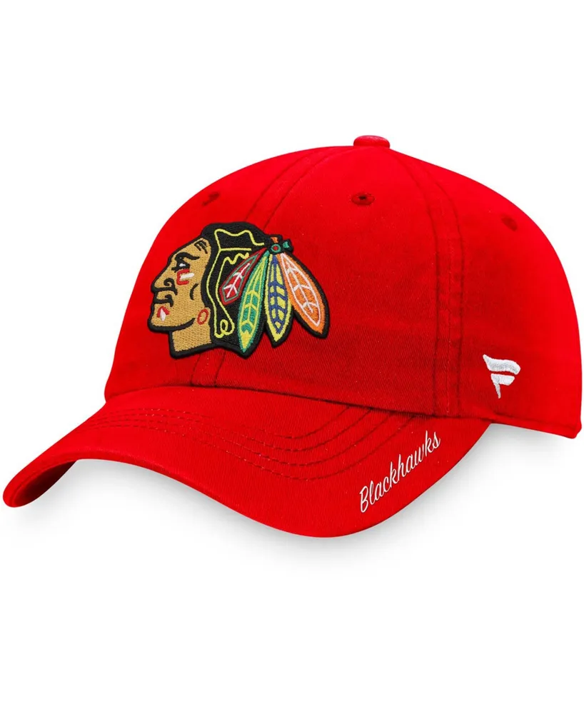 Women's Red Chicago Blackhawks Core Primary Logo Adjustable Hat