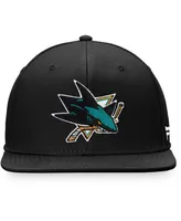 Men's Black San Jose Sharks Core Primary Logo Snapback Adjustable Hat