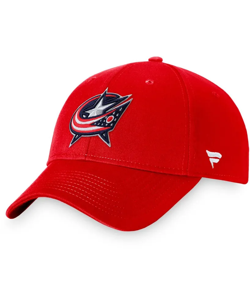 Men's Red Columbus Blue Jackets Core Adjustable Hat