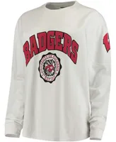 Women's White Wisconsin Badgers Edith Long Sleeve T-shirt