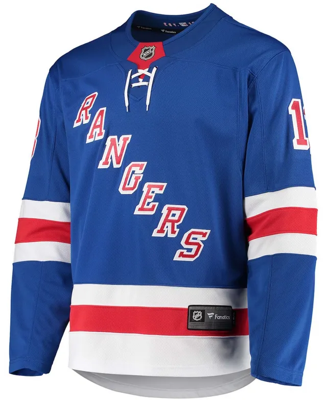 Men's Fanatics Branded Alexis Lafrenière Blue New York Rangers Premier Breakaway Player Jersey