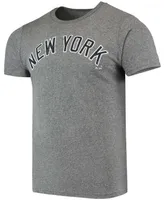 Men's Gerrit Cole Heathered Gray New York Yankees Name Number Tri-Blend T-shirt