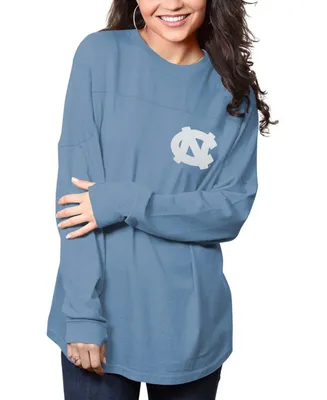 Women's Carolina Blue North Carolina Tar Heels The Big Shirt Oversized Long Sleeve T-shirt