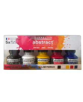 Sennelier Abstract Ink 30 ml Primary Set, 5 Colors
