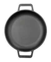 Victoria 10" Round Skillet with Double Loop Handles, Seasoned