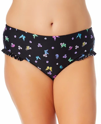 Salt + Cove Plus Ruffled Butterfly-Print Swim Bottoms, Created for Macy's