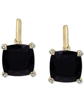 Onyx & Diamond Accent Drop Earrings 14k Gold-Plated Sterling Silver