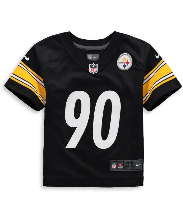 Nike Pittsburgh Steelers No90 T. J. Watt Gray Static Youth Stitched NFL Vapor Untouchable Limited Jersey