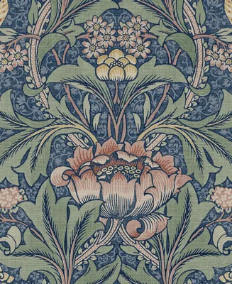 NextWall Morris Flower Peel and Stick Wallpaper