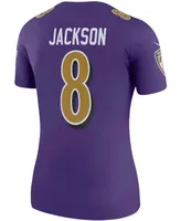 Women's Lamar Jackson Purple Baltimore Ravens Color Rush Legend Player Jersey