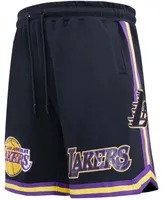 Men's Black Los Angeles Lakers Chenille Shorts