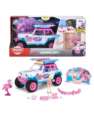 Dickie Toys Hk Ltd - Light Sound Jeep Flamingo Playset