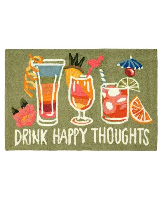 Liora Manne' Frontporch Happy Drinks 2'6" x 4' Outdoor Area Rug