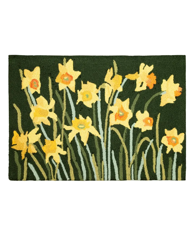 Liora Manne' Frontporch Daffodil 1'8" x 2'6" Outdoor Area Rug