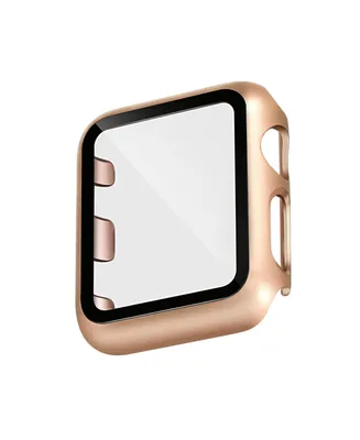 WITHit Rose Gold Tone/Gold Tone Full Protection Bumper with Integrated Glass Cover Compatible with 42mm Apple Watch