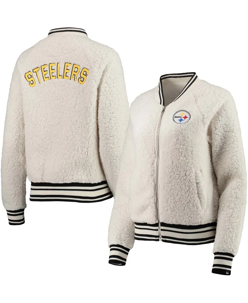 Pittsburgh Steelers WEAR by Erin Andrews Women's Bomber Full-Zip Jacket -  Black