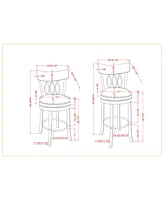 Lilip Nail Head Trim Bar Chair, Set of 2