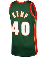 Men's Shawn Kemp Green Seattle Supersonics 1995-96 Hardwood Classics Swingman Jersey