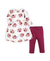 Hudson Baby Girls Quilted Cotton Dress and Leggings