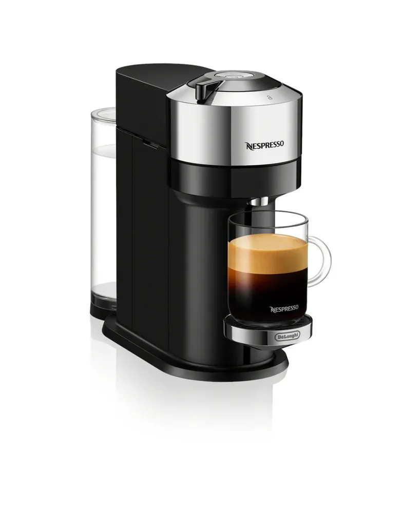 Nespresso Vertuo Next Deluxe Coffee and Espresso Machine by De'Longhi in Chrome