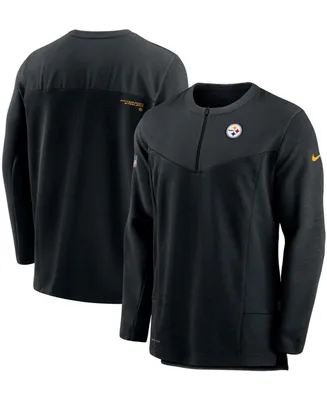 Men's Black Pittsburgh Steelers Sideline Half-Zip Uv Performance Jacket