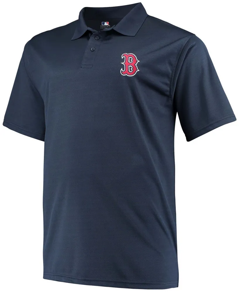 Men's Navy Boston Red Sox Alternate Logo Solid Birdseye Polo Shirt