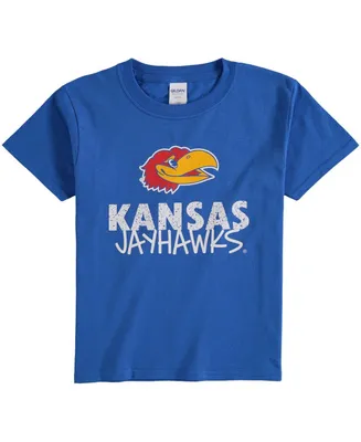 Big Boys Royal Kansas Jayhawks Team Logo T-shirt