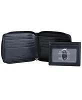 Men's Bellagio Collection Zippered Bifold Wallet with Removable Pass Case