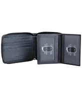 Men's Bellagio Collection Zippered Bifold Wallet with Removable Pass Case