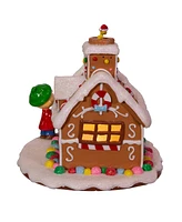 Kurt Adler Battery-Operated Peanuts Led Gingerbread House Table Piece