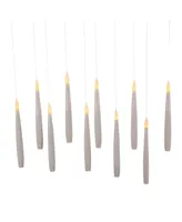 Kurt Adler Battery-Operated 6" Floating Candles with String 12 Piece Ornament Set