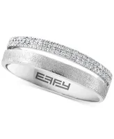 Effy Diamond Textured Split Row Band (1/6 ct. t.w.) in Sterling Silver