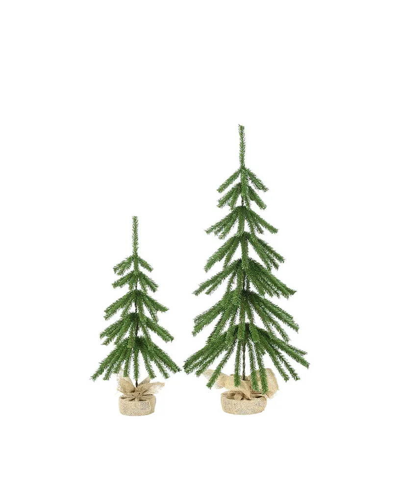 Kurt Adler 2' and 3' Alpine Tree 2 Piece Set