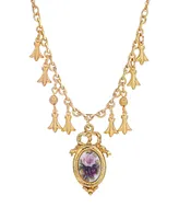 2028 Gold-Tone Manor House Drop Necklace