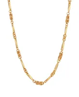 2028 14K Gold Plated Link Knot Chain Necklace - Gold