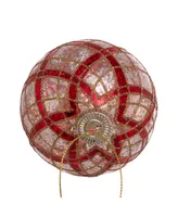 Kurt Adler 80 Mm Plaid Glass Ball Ornaments 6 Piece Set