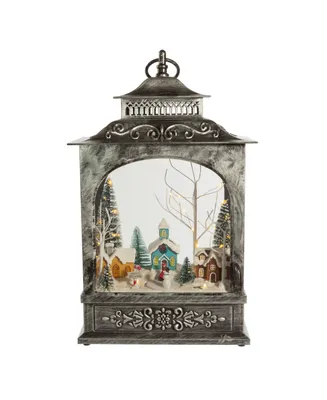 Kurt Adler 15" Battery-Operated Led Musical Christmas Village Lantern