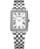 Raymond Weil Women's Swiss Toccata Diamond (1/5 ct. t.w.) Stainless Steel Bracelet Watch 22.6x28.1mm