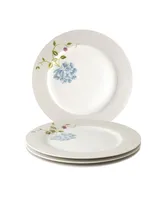 Laura Ashley Heritage Collectables Cobblestone Pinstripe Plates in Gift Box, Set of 4