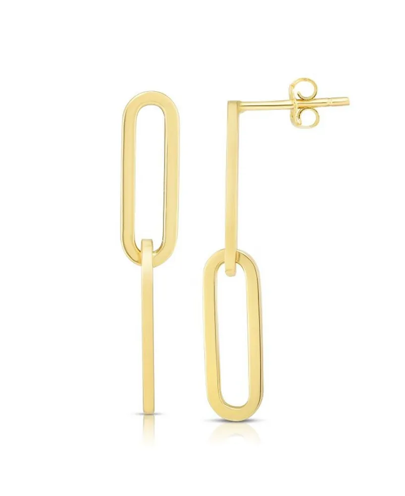 The Lovery Double Link Paperclip Drop Earrings