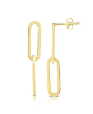 The Lovery Double Link Paperclip Drop Earrings