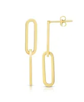 The Lovery Double Link Paperclip Drop Earrings